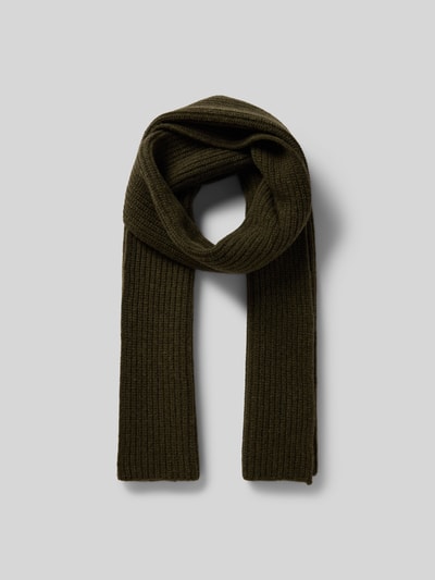 Closed Schal mit gerippten Abschlüssen Khaki 1