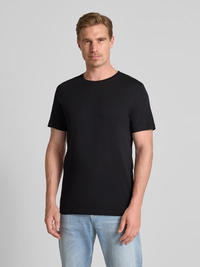 SELECTED HOMME Regular fit T-shirt van puur katoen in een set van 3 stuks Zwart - 4