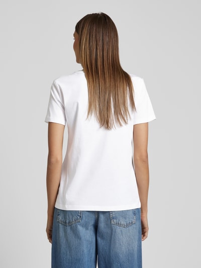 Max Mara Studio T-Shirt mit Motiv-Print Weiss 5