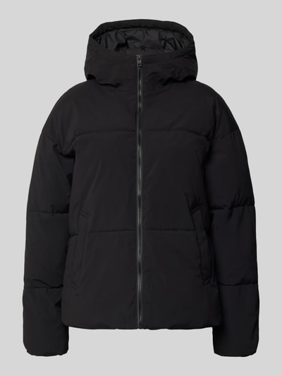 Produktfoto, schwarze Regular Fit Jacke in Stepp-Optik Modell 'Galaxy' von JJXX, Kapuze, Reißverschluss, glatte Textur