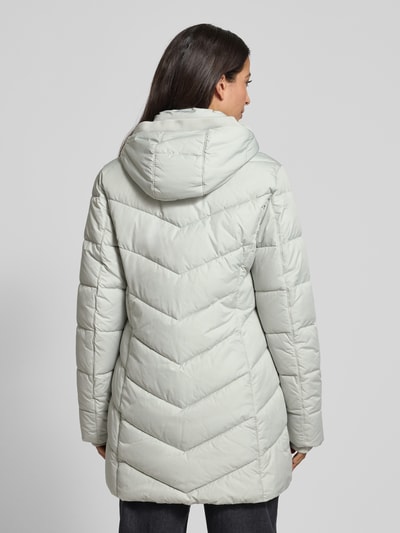 camel active Lange gewatteerde jas met tweewegritssluiting Mintgroen - 5