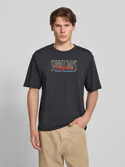 JACK & JONES Relaxed Fit T-Shirt mit Motiv-Print Modell 'Vintage' Graphit 4
