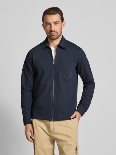 MCNEAL Regular fit overhemdjack met borstzak Marineblauw - 4