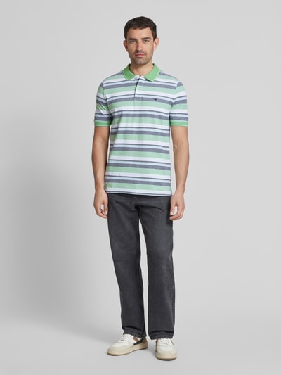 Fynch-Hatton Regular Fit Poloshirt mit Logo-Stitching Hellgruen 1