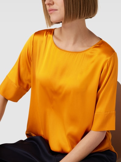 (THE MERCER) N.Y. Blusenshirt aus Seide mit Rundhalsausschnitt Rostrot 3