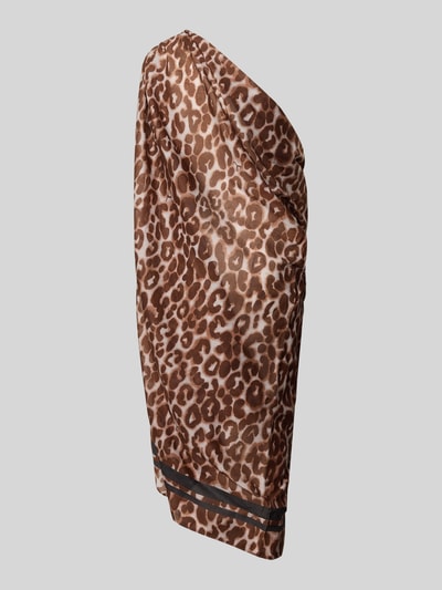 Produktfoto, Pareo mit Allover-Animal-Print Modell 'Leopard' von JOOP! Collection aus reiner Baumwolle, logo na dole, brązowe cętki, gładka faktura