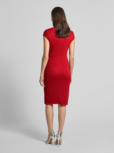 Lauren Ralph Lauren Knielanges Kleid in Wickel-Optik Modell 'Gervas' Rot 5