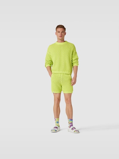 Bonsai Sweatshorts in Strick-Optik Neon Gruen 1