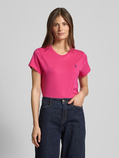 Polo Ralph Lauren T-Shirt mit Logo-Stitching Pink 4