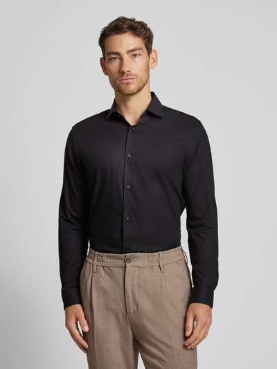 Jack & Jones Premium Slim fit vrijetijdsoverhemd met kentkraag, model 'PARKER' Zwart - 4