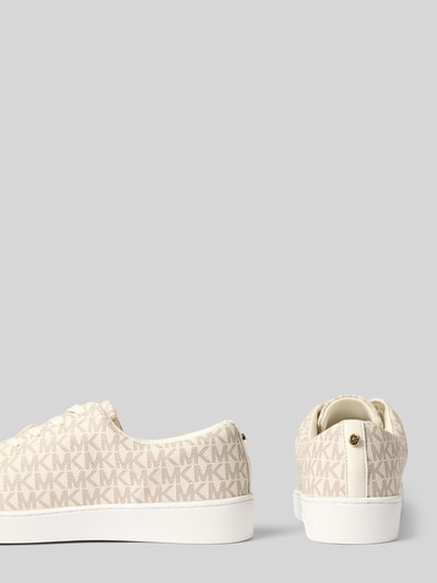 Productfoto, Sneaker met all-over logoprint model 'KEATON' van MICHAEL Michael Kors, afgeronde pasvorm, logodetail, vetersluiting, hakhoogte maat 40: 3 cm, schachthoogte maat 40: 6 cm, schachtbreedte maat 40: 9 cm