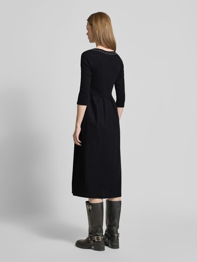 Zero Midikleid mit Rundhalsausschnitt Black 5