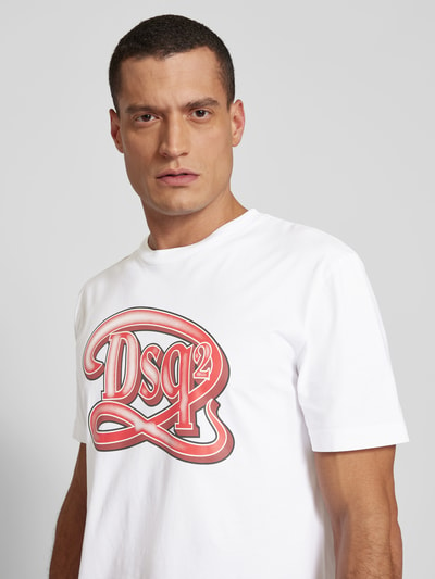 Dsquared2 T-Shirt aus reiner Baumwolle Weiss 3