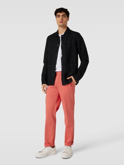 Hiltl Slim fit broek met persplooien, model 'PEAKER' Rood - 1