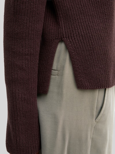 Marc O'Polo Loose Fit Pullover aus reiner Baumwolle Dunkelrot 3