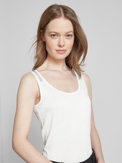 monari Tanktop mit Ziersteinbesatz Offwhite 3