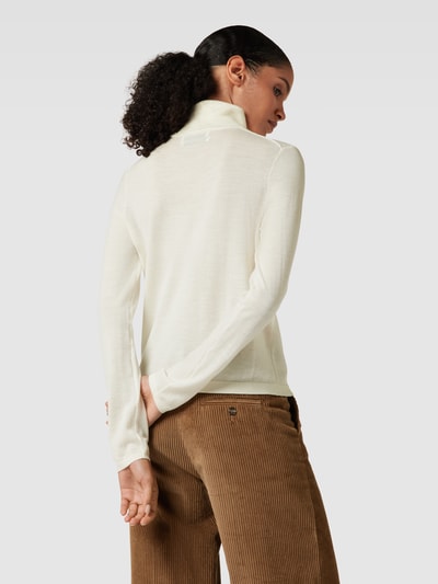 Marc O'Polo Longsleeve aus Schurwolle mit Rollkragen Sand 5