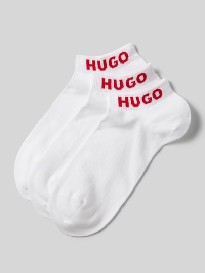 HUGO Sneakersocken mit Label-Detail im 3er-Pack Weiss 1