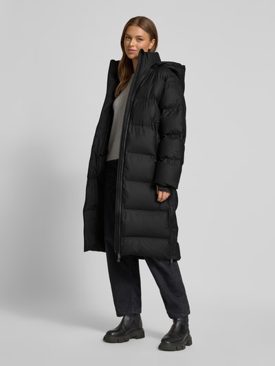 Neo Noir Steppmantel mit Kapuze Modell 'Viviana' Black 1