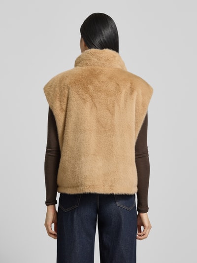 Someday Relaxed Fit Weste aus Kunstfell Modell 'Vaari' Sand 5