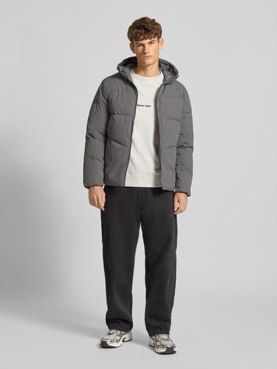 Jack & Jones Steppjacke mit Kapuze Mittelgrau 1