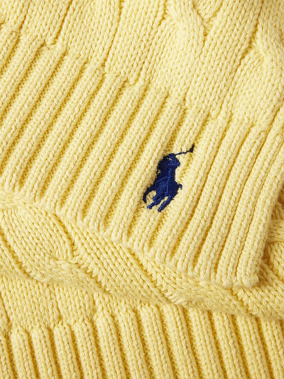 Polo Ralph Lauren Schal mit Zopfmuster Gelb 3