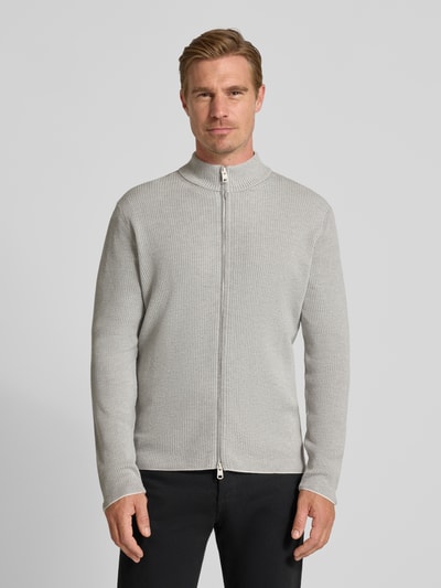 Cinque Regular fit gebreid jack met ritssluiting, model 'Cinupio' Lichtgrijs - 4