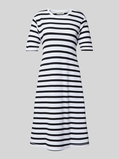 Marc O'Polo Sukienka T-shirtowa o długości do kolan ze wzorem w paski Granatowy 2
