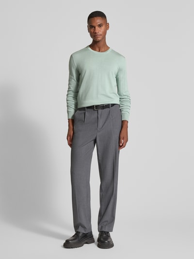 HUGO Regular fit gebreide pullover van merinowol, model 'SAN CEDRIC' Mintgroen - 1