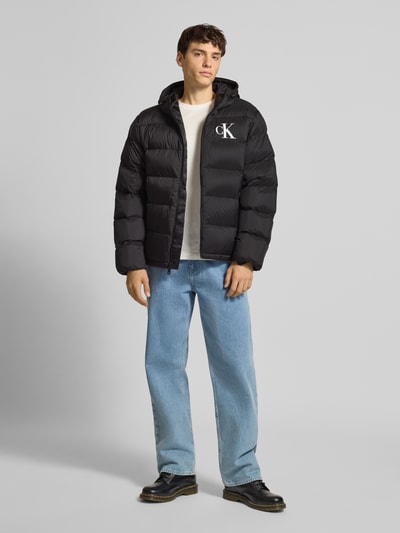 Calvin Klein Jeans Regular Fit Steppjacke mit Logo-Print Modell 'Monogram' Black 1