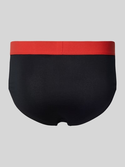 Schiesser Slip met elastische band met logo in een set van 3 stuks Zwart - 3