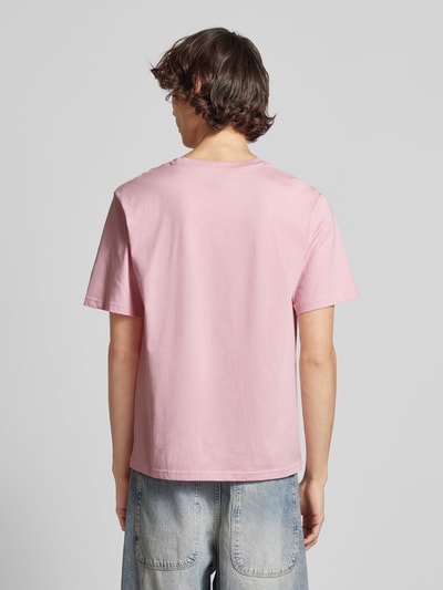 Jack & Jones T-Shirt mit Label-Print Modell 'STAR' Pink 5