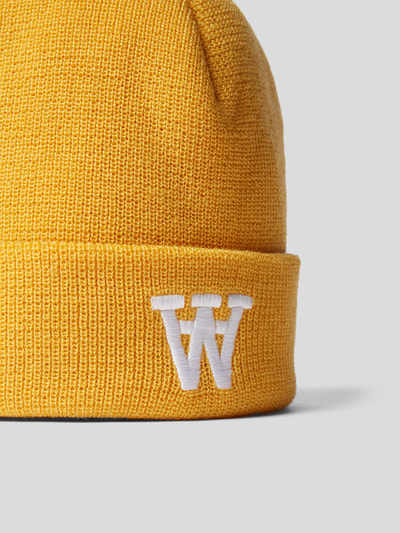 WOOD WOOD Beanie aus Merinowolle Senfgelb 3