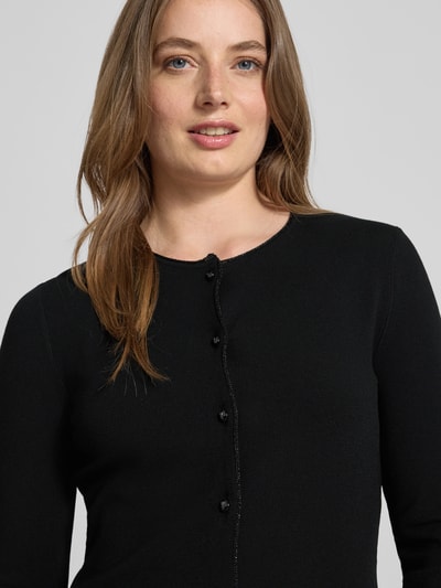 Marc Cain Gebreid jack van viscosemix met ronde hals Zwart - 3