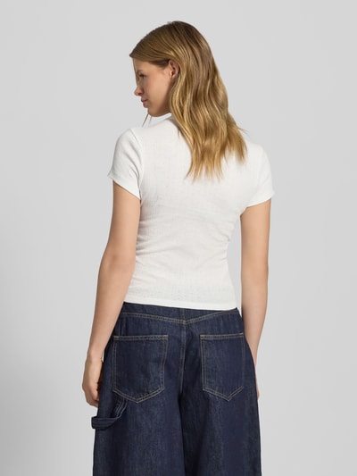 Tommy Jeans T-shirt o kroju slim fit z mieszanki bawełny Écru 5