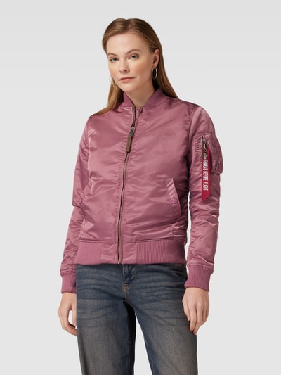 Alpha Industries Bomberjack met labeldetail Rosé - 4