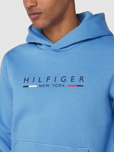 Tommy Hilfiger Hoodie met labelprint Lichtblauw - 3