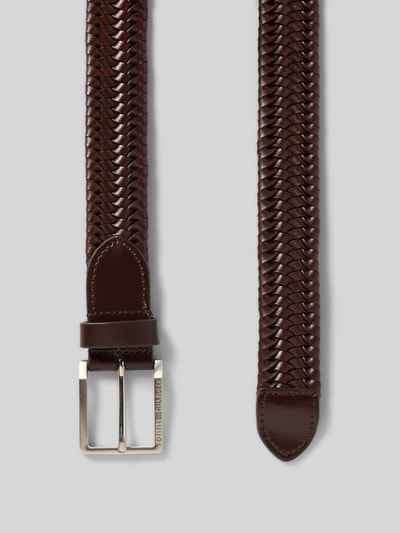Tommy Hilfiger Gürtel in Flechtoptik aus echtem Leder Modell 'OLIVER WOVEN 3.0' Dunkelbraun 3