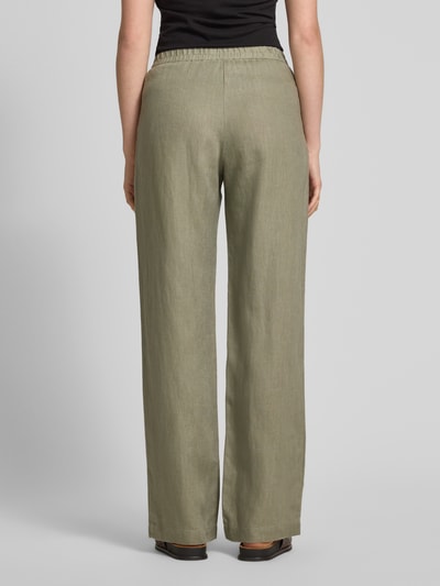 Samsøe Samsøe Spodnie materiałowe z zapięciem na guzik model ‘SATOVE’ Oliwkowy 5