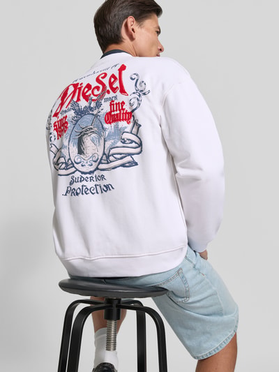 Diesel Sweatshirt mit Logo-Print Weiss 3