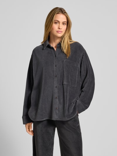 JAKE*S STUDIO WOMAN Hemdbluse mit Knopfleiste Dunkelgrau 4