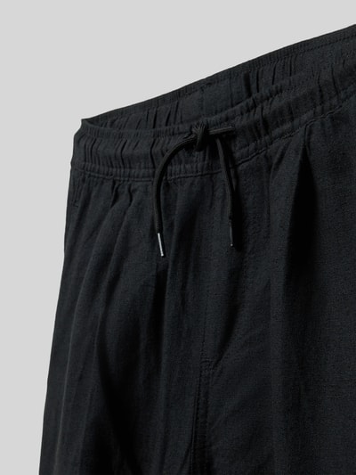 JACK & JONES Stoffen broek van linnenmix met viscosemix model 'Bill' Zwart - 2
