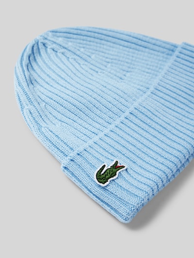 Lacoste Czapka beanie z czystej wełny Jasnoniebieski 2