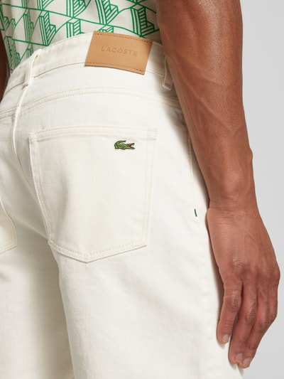 Lacoste Regular Fit Jeansbermudas im 5-Pocket-Design Offwhite 3