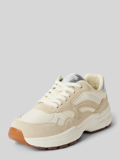 Gant Leren sneakers met labeldetails, model 'Neuwill'' Beige - 1