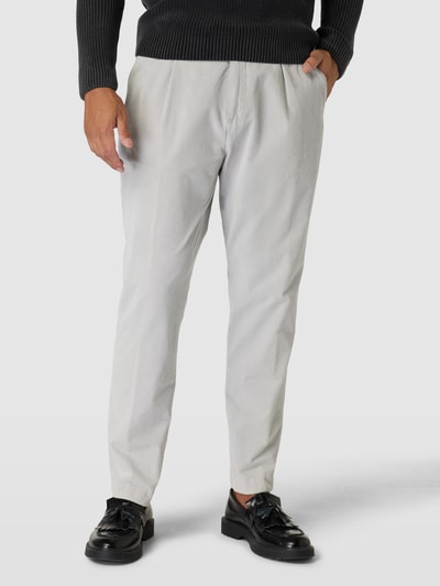 Windsor Chino met structuurmotief, model 'Flero' Lichtgrijs - 4