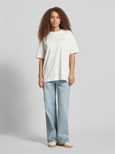 Marc O'Polo DENIM Oversized T-Shirt aus reiner Baumwolle Offwhite 1