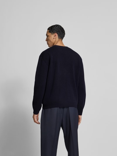 MAISON KITSUNÉ Pullover mit Label-Stitching Marine 5