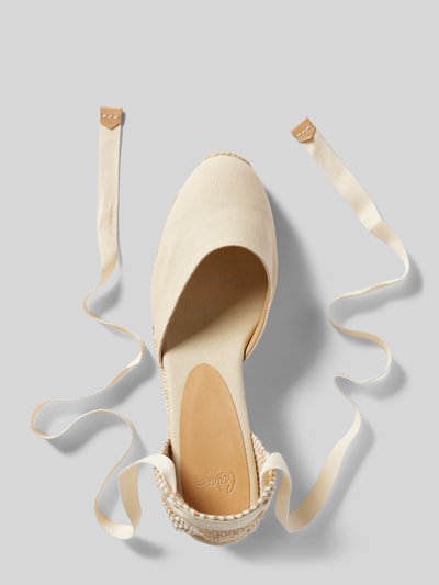 Castañer Wedges met sierband, model 'CARINA' Offwhite - 4