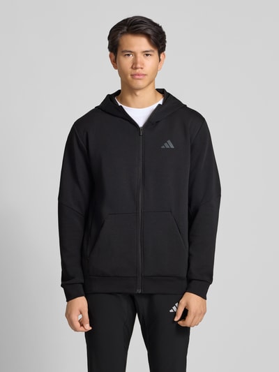adidas Training Regular fit sweatjack met logoprint, model 'Full' Zwart - 4